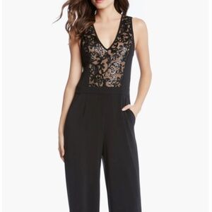Sequin inset Jumpsuit karen Kane